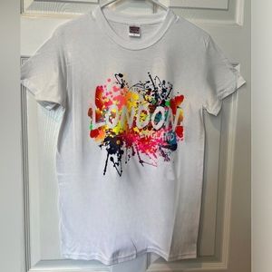 London England Men’s Paint Splatter T-Shirt, Size Small New